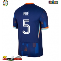 Camisa de Futebol Holanda Nathan Ake #5 Equipamento Secundário Europeu 2024 Manga Curta